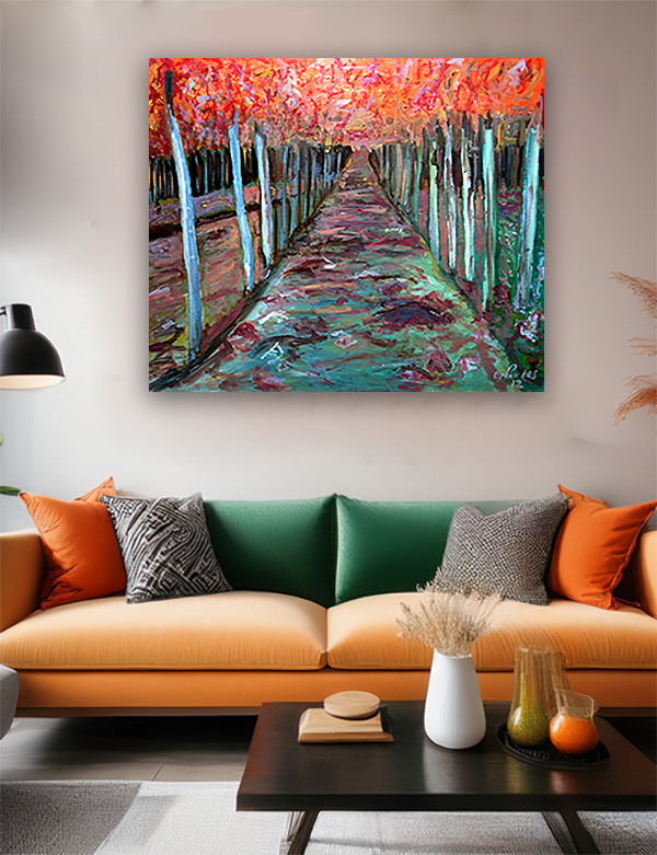 Through The Trees abstract oil painting