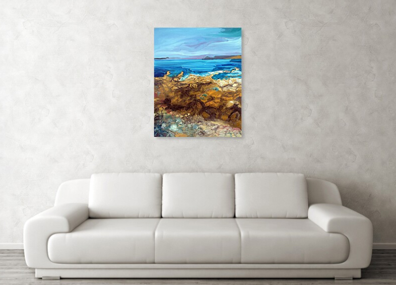 oil painting of Sennen Cove