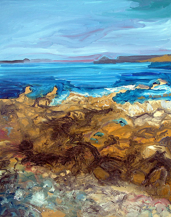Oil painting of Sennen Cove in West Cornwall