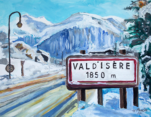 Welcome To Val D'isere Oil Painting