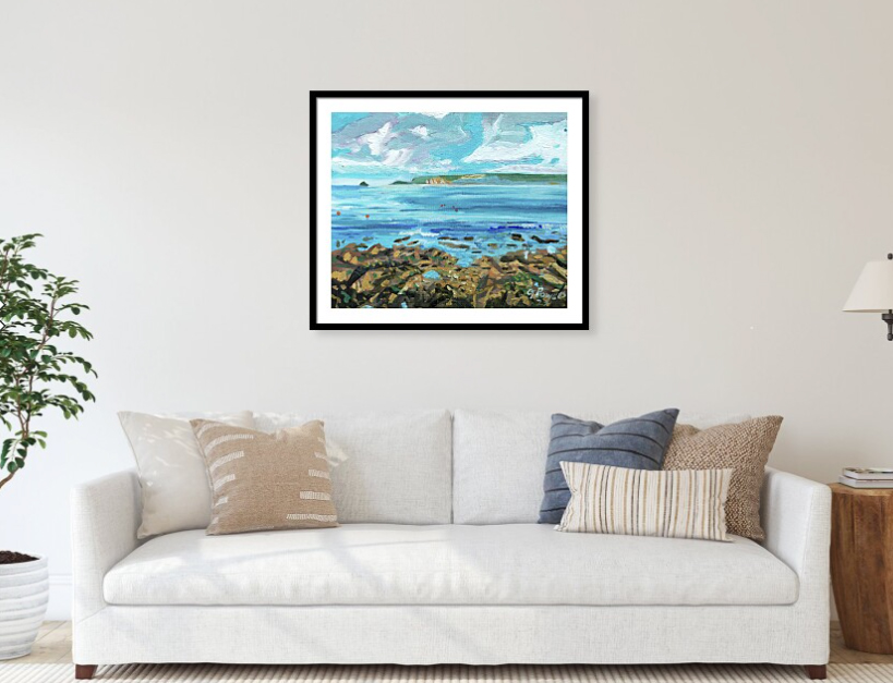 Atmospheric oil painting captures the rugged beauty of Sennen Cove