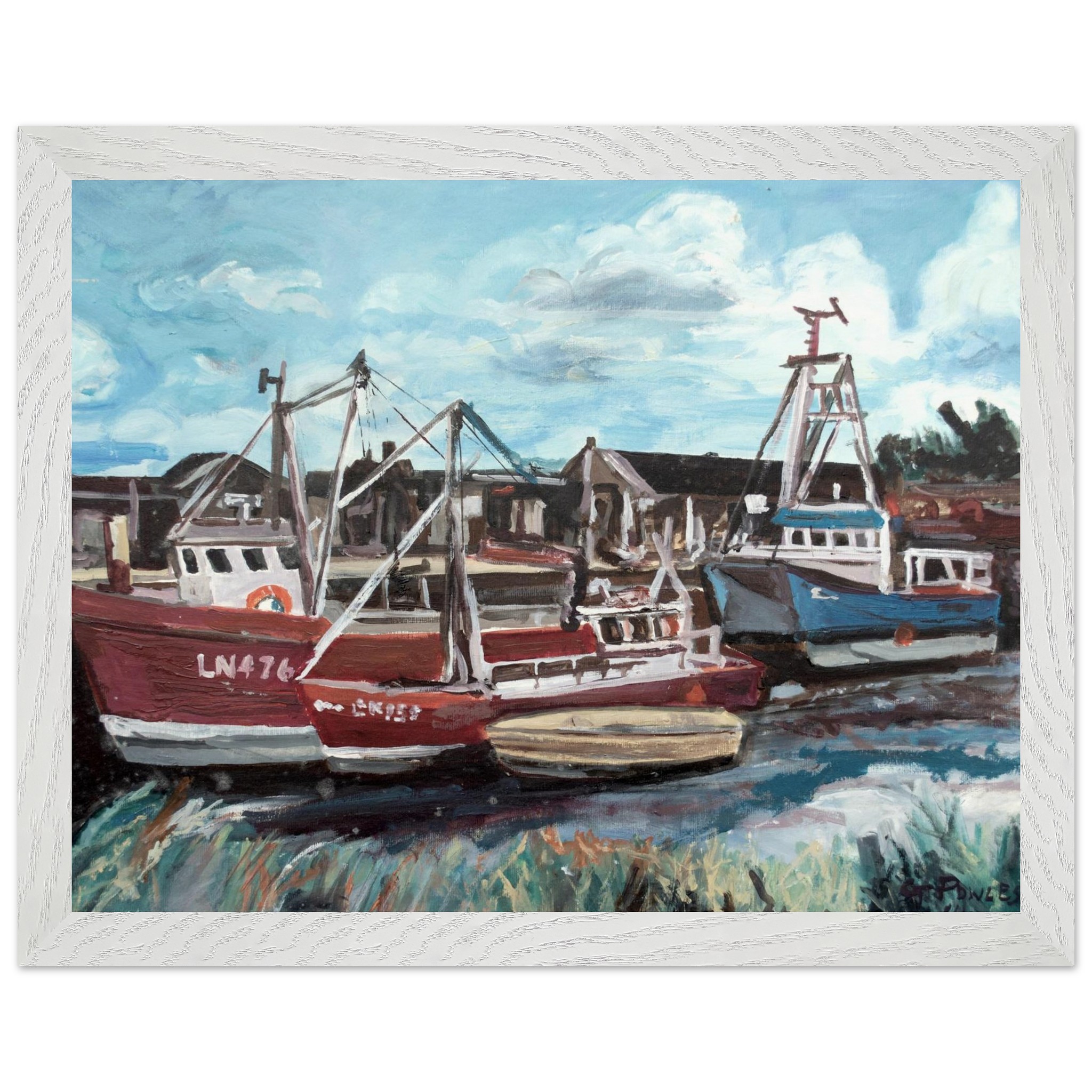 Brancaster Staithe Painting – Premium Wooden Framed Poster With Museum-Quality Matte Paper