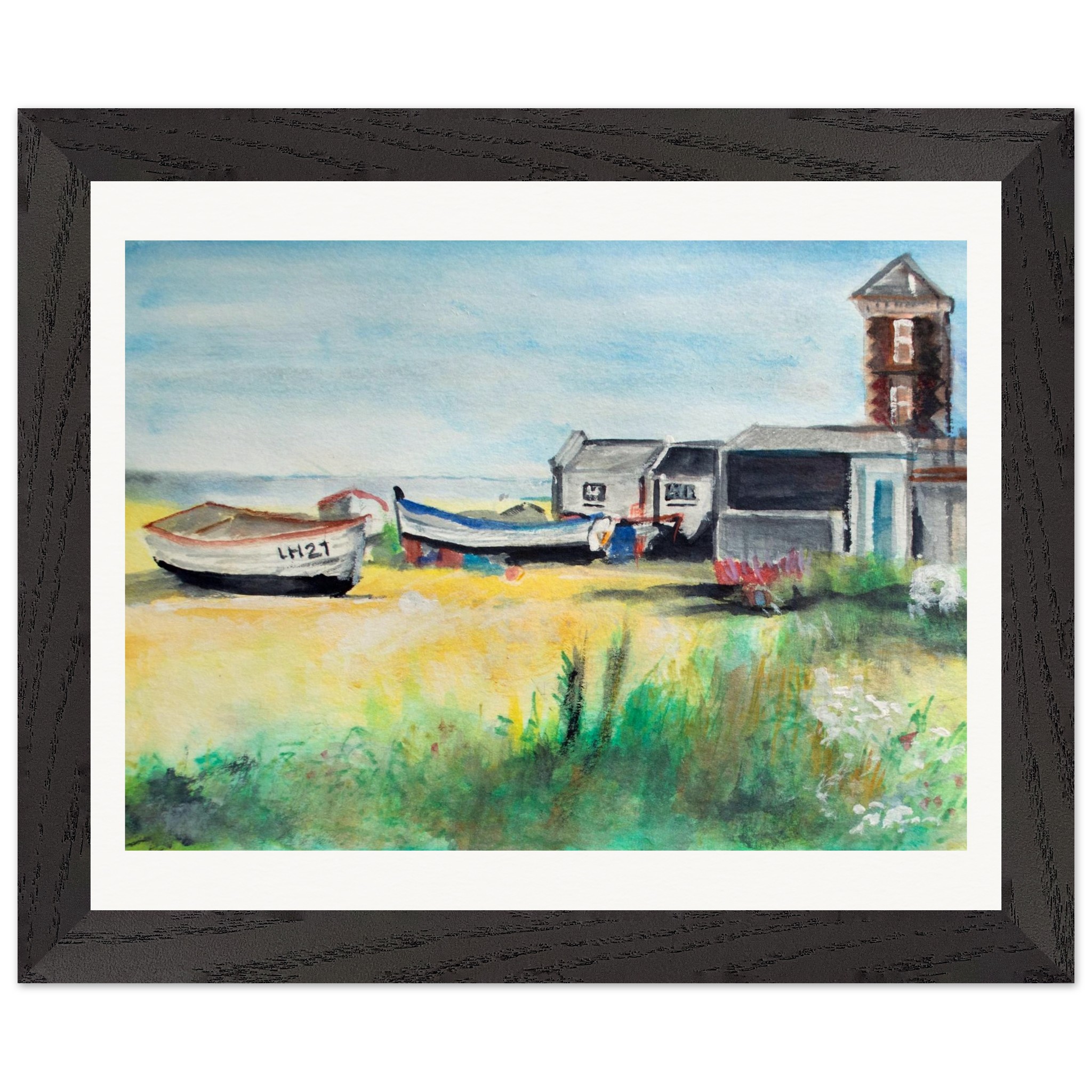 By the Suffolk Sea – Aldeburgh Boats and Coastal Cottage Scene