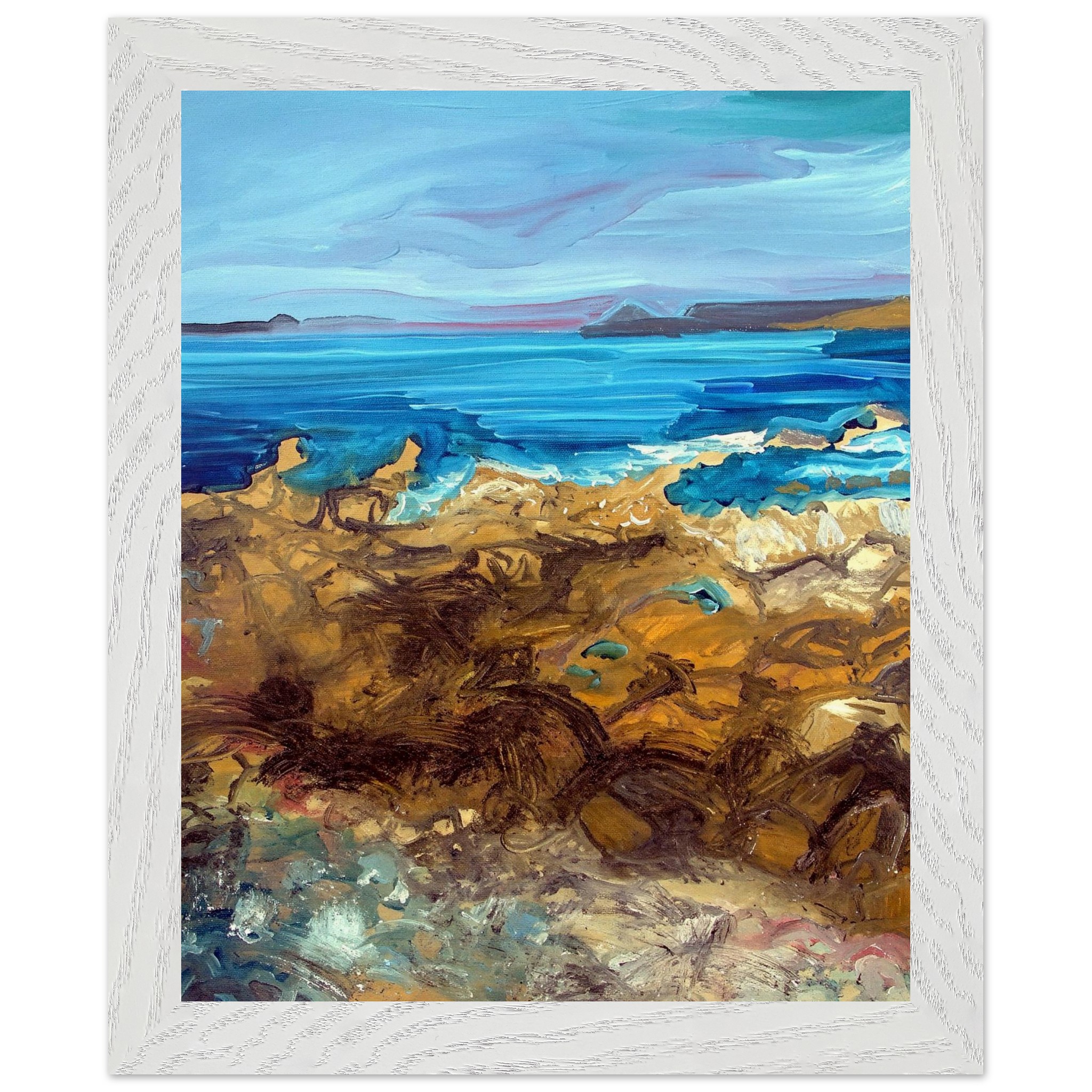 Sennen Cove in West Cornwall – 20×25 cm / 8×10″ Premium Wooden Framed Poster With Museum-Quality Matte Paper