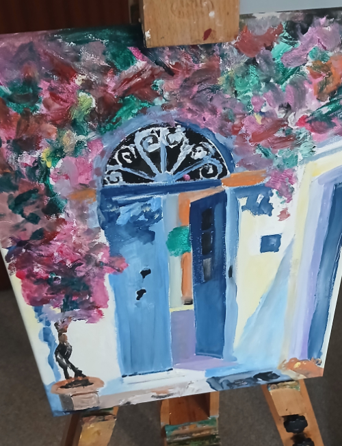Mediterranean Blue Door Study