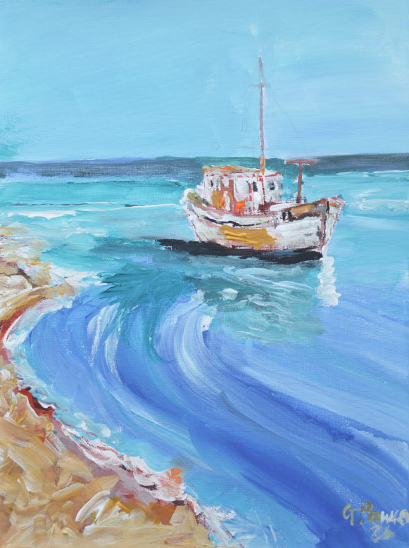 Gordon Powles Art, original marine painting