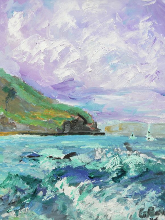 Surge at the Headland painting