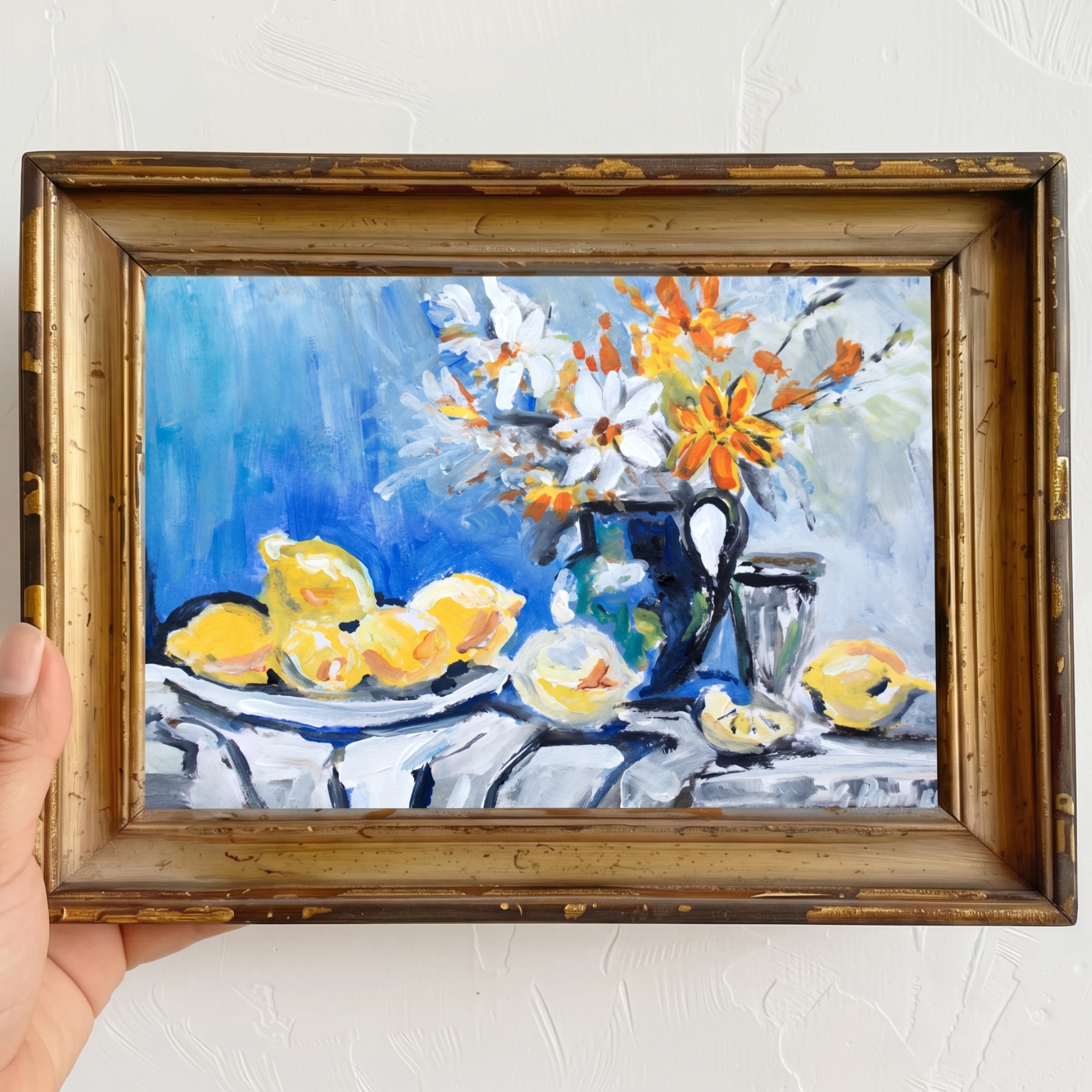 Lemon and Flowers Still Life Art Print, Floral Kitchen Poster - Image 8