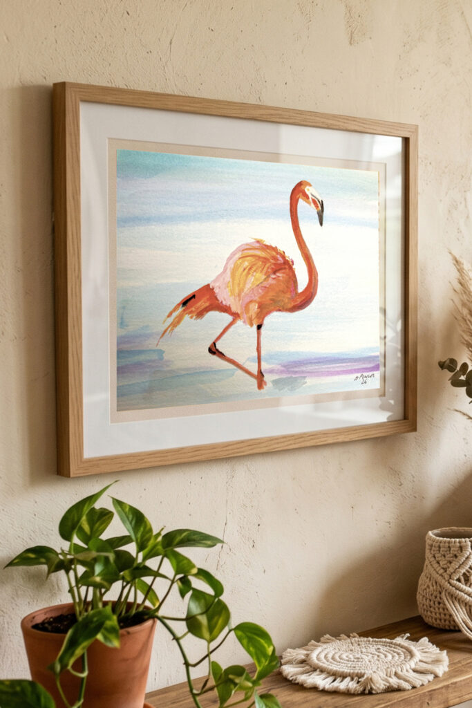 Pink Flamingo Poster