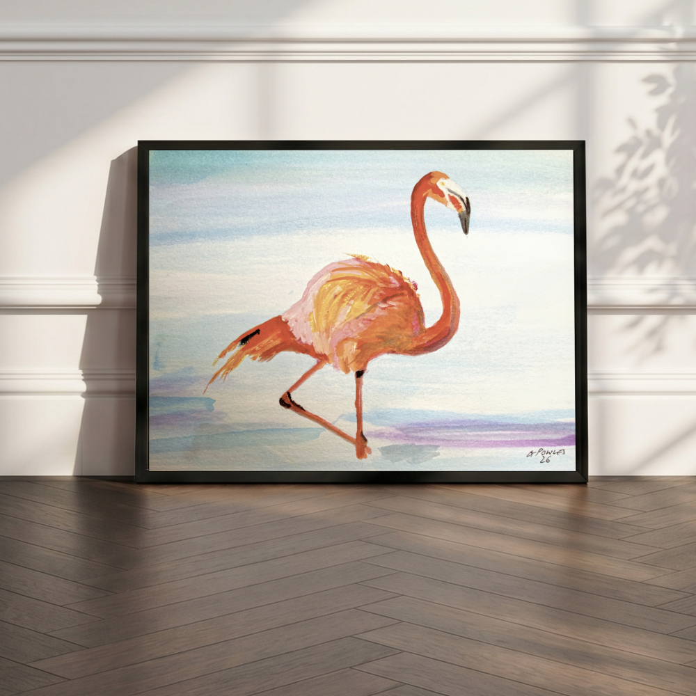 Pink Flamingo Poster