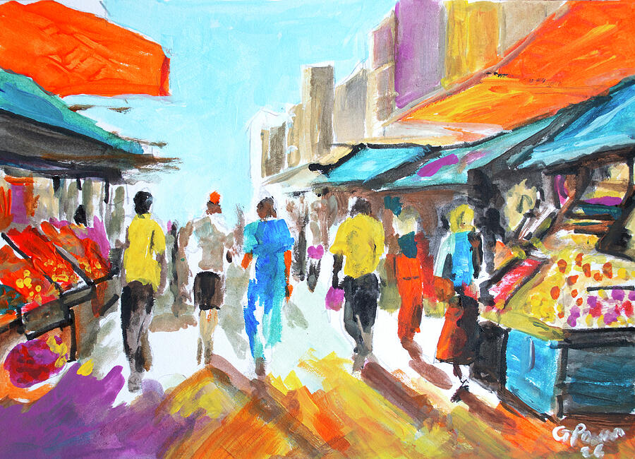 Vibrant Market Scene
