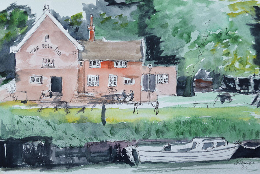 The Bell Inn, St Olaves | Original Norfolk Broads Watercolour and Ink Painting