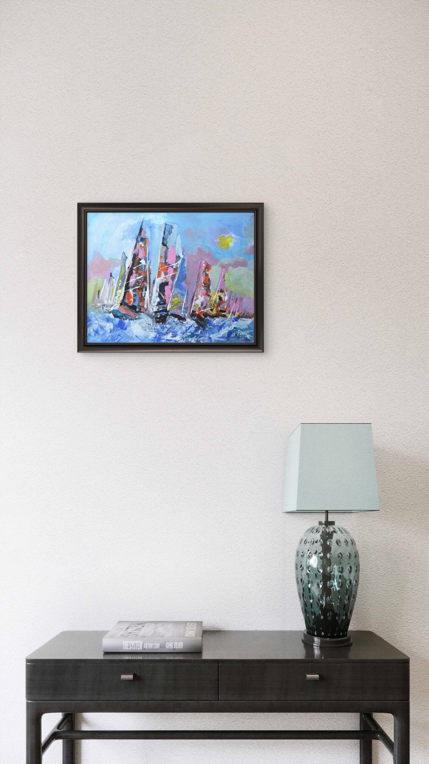 Sails in Motion | Original Regatta Sailing Boats Impressionist Acrylic Painting - Image 4