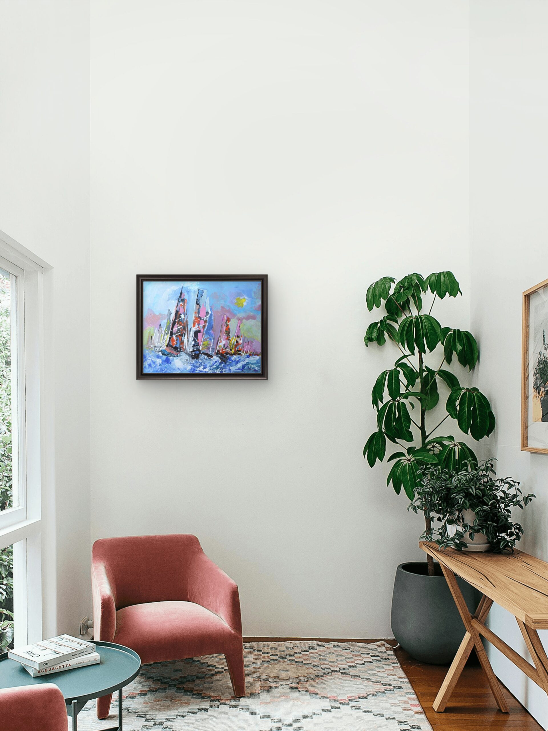 Sails in Motion | Original Regatta Sailing Boats Impressionist Acrylic Painting - Image 6