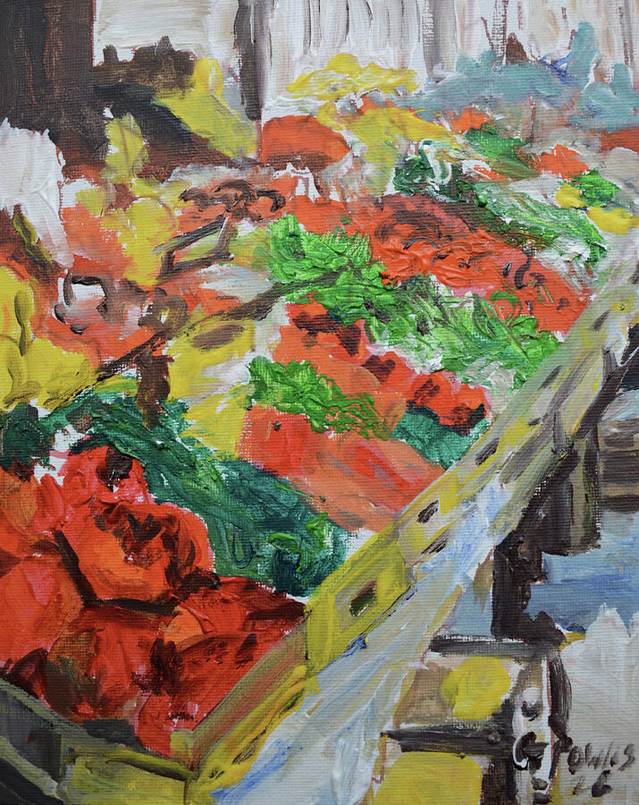 Abstract Fruit Stall Impression Painting