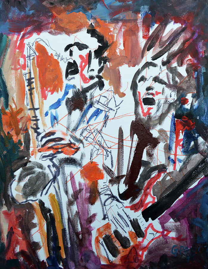 Abstract Jazz Musicians painting