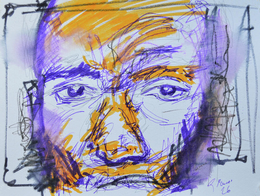 Abstract Male Portrait Painting