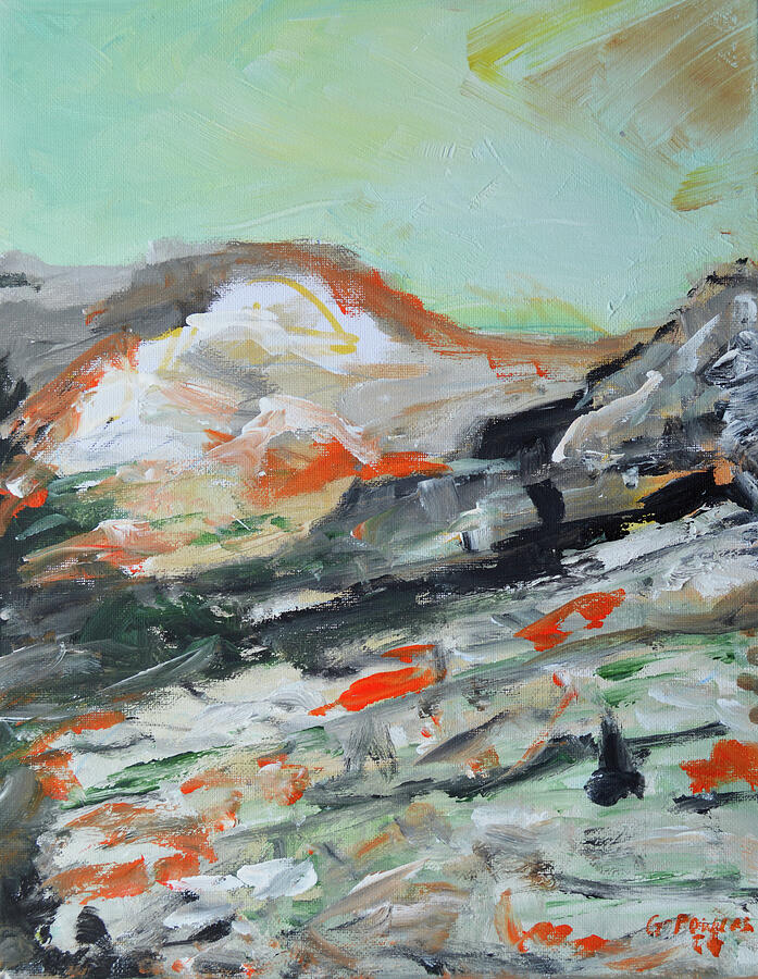 Abstract Mountain Landscape Painting