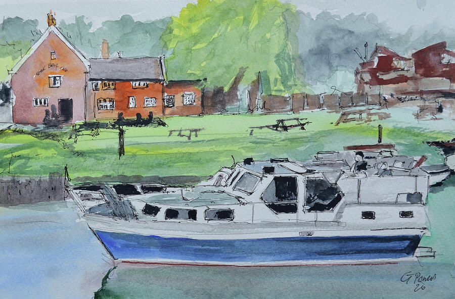 Riverside Retreat | Original Bell Inn St Olaves Watercolour and Ink Painting