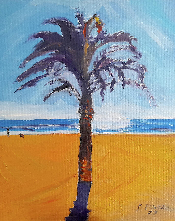 Golden Sands and Lone Palm Beach Painting