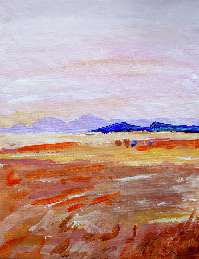 Lavender Sky Desert Landscape painting