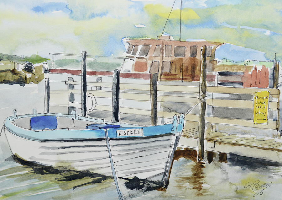 Southwold Harbour | Original Sailboat Watercolour and Ink Painting