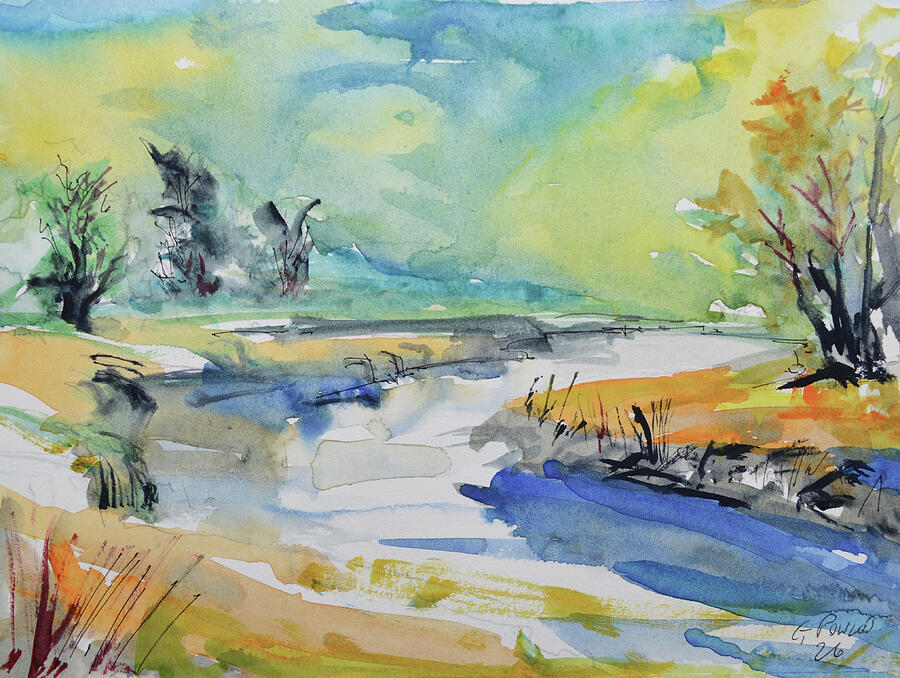 River Rhythms | Original Waterscapes Watercolour and Ink Landscape Painting