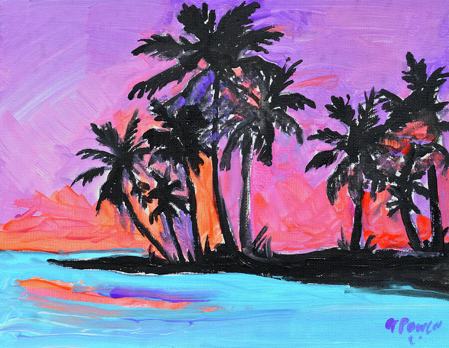 Tropical Sunset Painting
