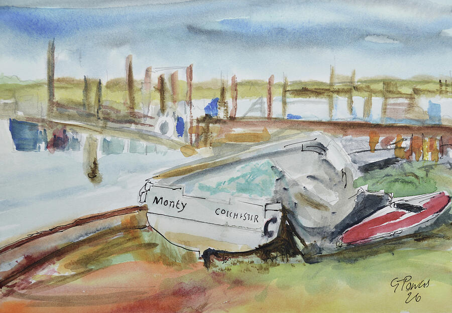 Monty of Colchester | Original Southwold Harbour Watercolour and Ink Painting