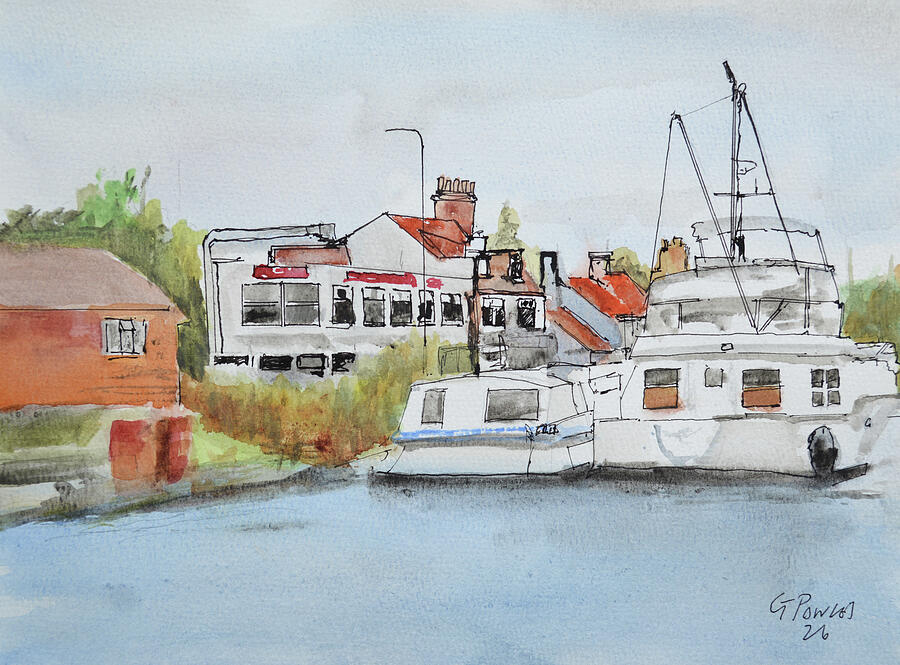 Quiet Waters at Oulton Broad watercolour