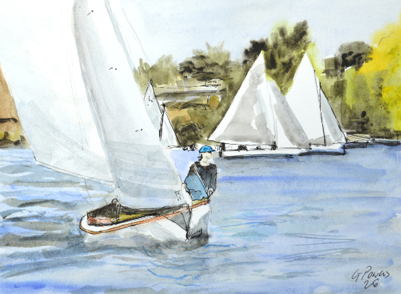 sailing boats out on Oulton Broad